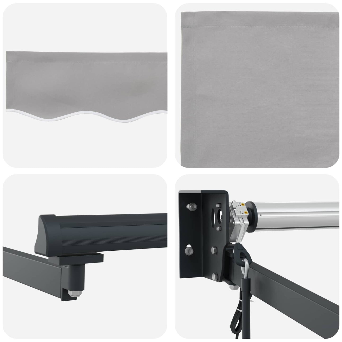 vidaXL Markise Hellgrau 300 x 250 x 165 cm Polyester