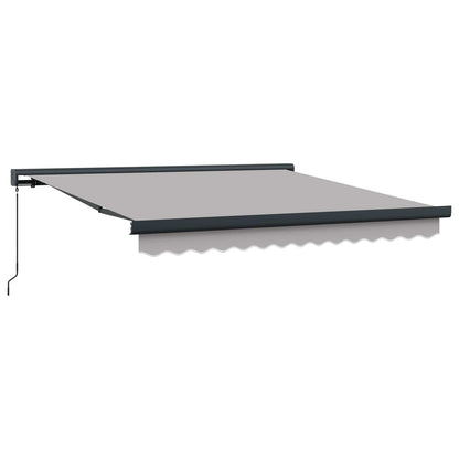 vidaXL Einziehbare Markise Hellgrau 300 x 250 cm Stoff und Metall