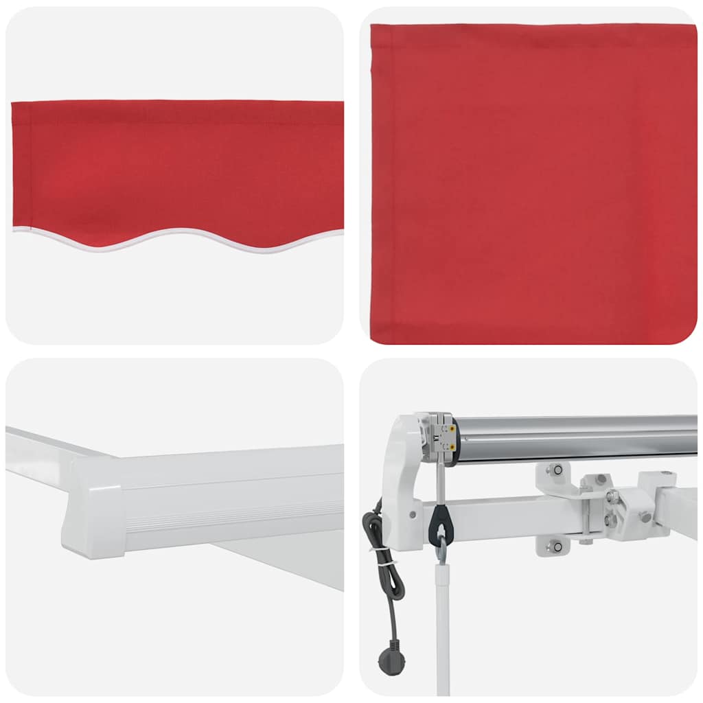 vidaXL Einziehbare Markise Rot 300 x 250 cm Stoff