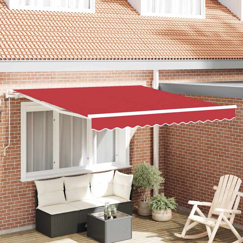 vidaXL Einziehbare Markise Rot 300 x 250 cm Stoff