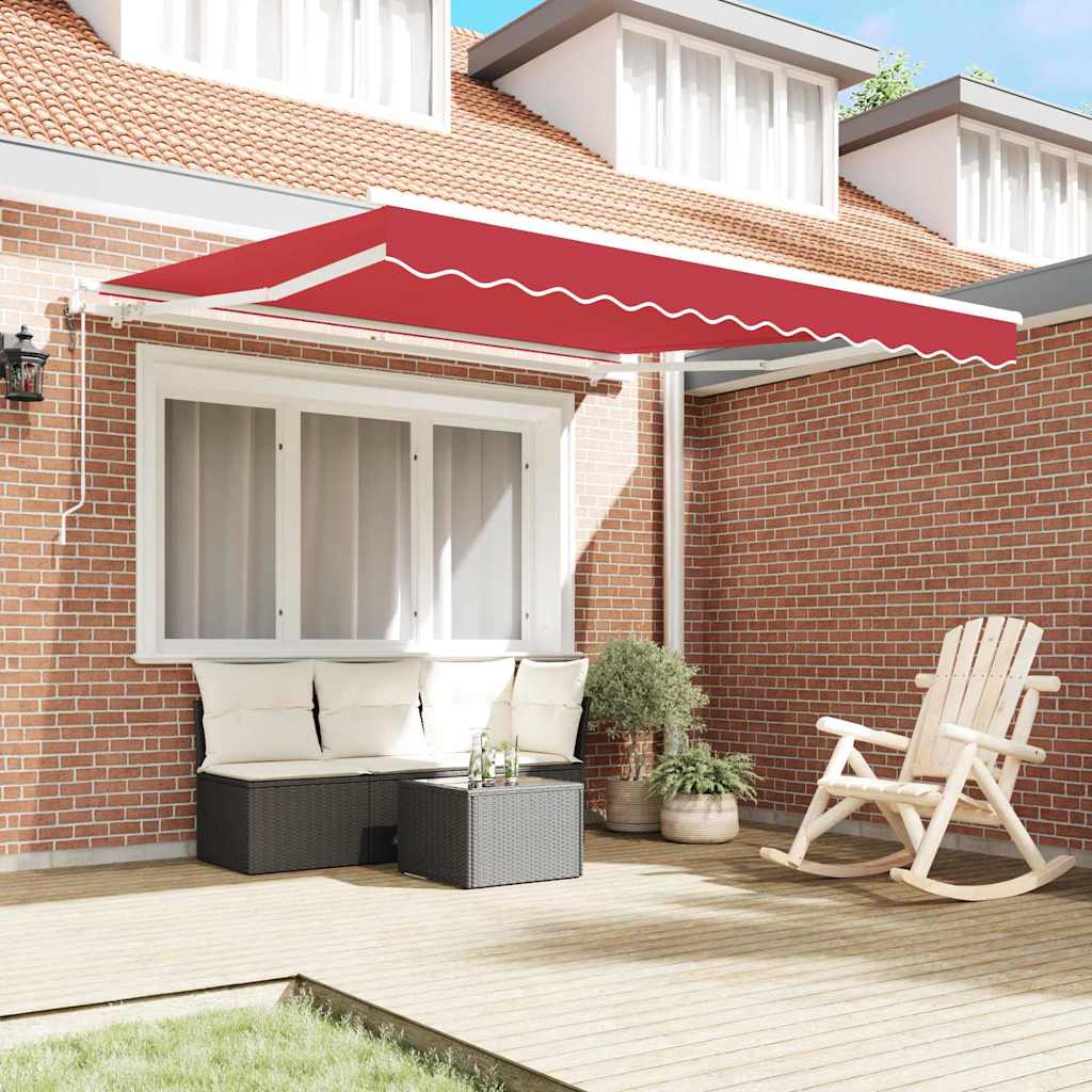 vidaXL Einziehbare Markise Rot 300 x 250 cm Stoff