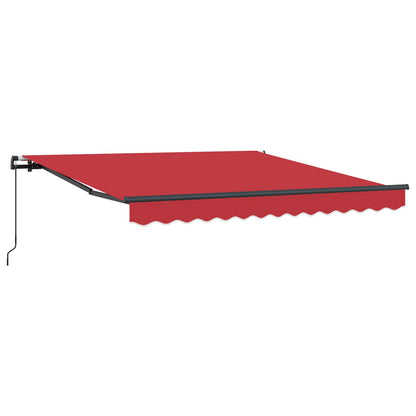 vidaXL Einziehbare Markise Rot 300 x 250 cm Polyester und Stahl