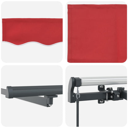 vidaXL Einziehbare Markise Rot 300 x 250 cm Stoff