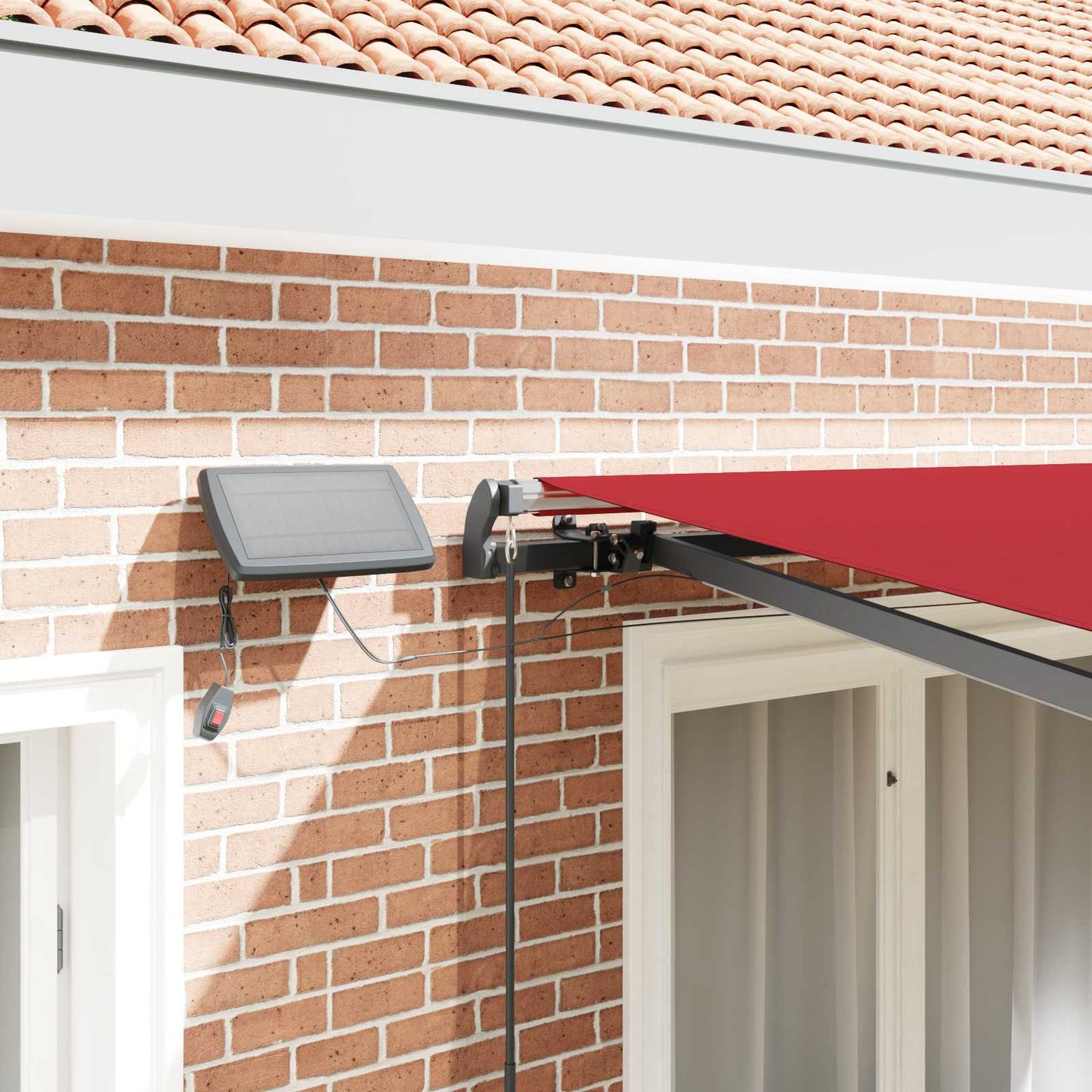 vidaXL Einziehbare Markise Rot 300 x 250 cm Stoff