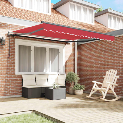 vidaXL Einziehbare Markise Rot 300 x 250 cm Stoff und Aluminium