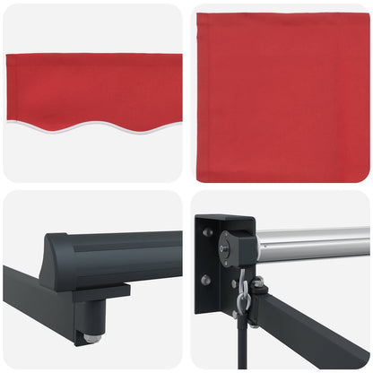 vidaXL Markise Rot 3 x 2,5 m Polyester und Metall