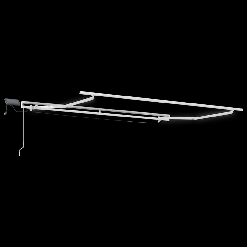 vidaXL Einziehbare Markise Grün und Gelb 300 x 250 cm Stoff und Stahl