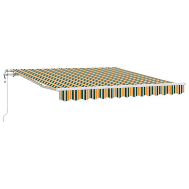 vidaXL Einziehbare Markise Grün und Gelb 300 x 250 cm Stoff
