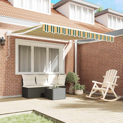 vidaXL Markise Grün und Gelb 300 x 250 x 165 cm Polyester