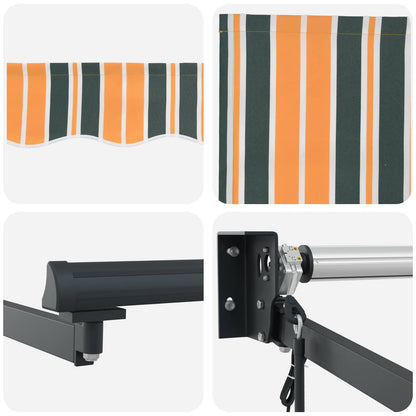vidaXL Markise Grün und Gelb 300 x 250 x 165 cm Polyester