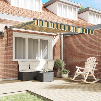 vidaXL Markise Grün und Gelb 300 x 250 x 165 cm Polyester