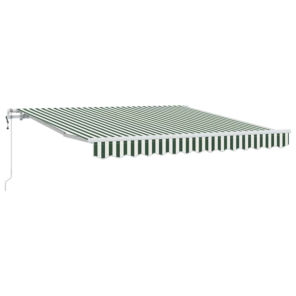 vidaXL Einziehbare Markise 300 x 250 cm Grün und Weiß