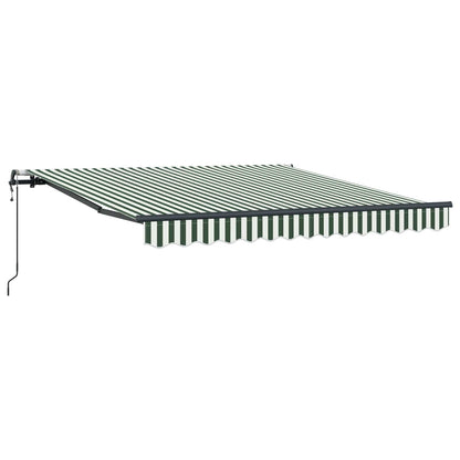 vidaXL Einziehbare Markise Grün und Weiß 300 x 250 cm Stoff