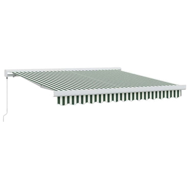vidaXL Einziehbare Markise Grün und Weiß 300 x 250 cm Stoff und Metall