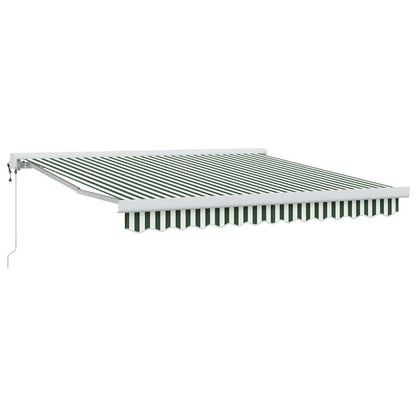vidaXL Einziehbare Markise Grün und Weiß 300 x 250 cm Stoff und Metall