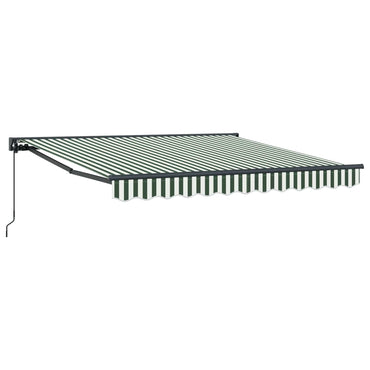 vidaXL Einziehbare Markise Grün und Weiß 300x250 cm Stoff