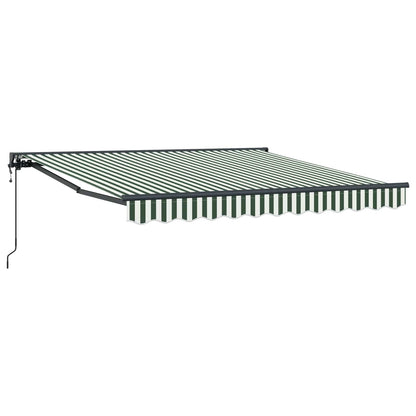 vidaXL Einziehbare Markise Grün und Weiß 300x250 cm Stoff