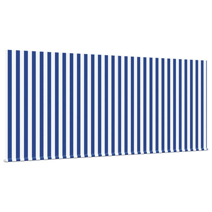 vidaXL Einziehbare Markise Blau und Weiß 350 x 250 cm