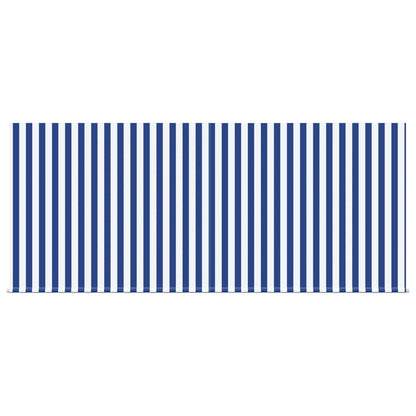 Einziehbare Markise Blau und Weiß 350 x 250 cm