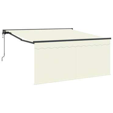 vidaXL Einziehbare Markise Creme 350 x 250 cm Polyester und Aluminium