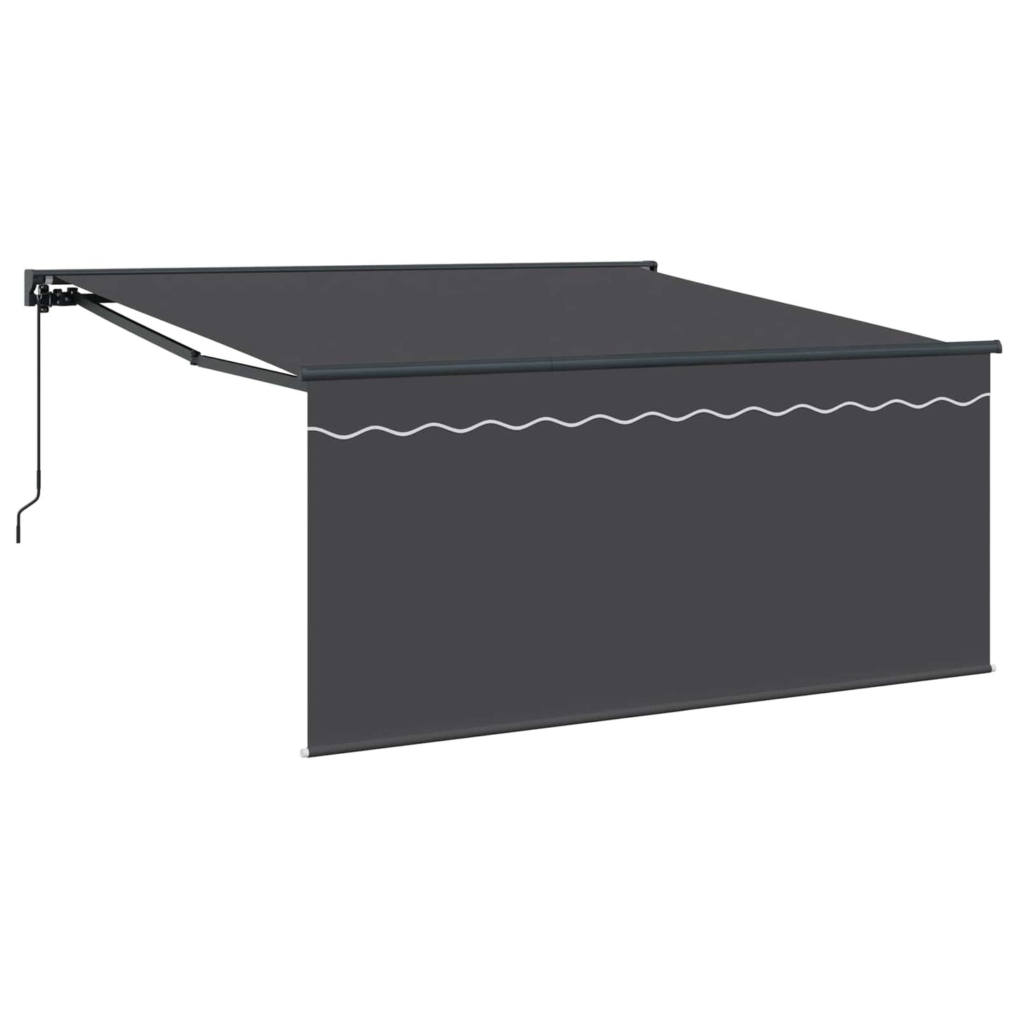 vidaXL Einziehbare Markise Anthrazit 350 x 300 cm