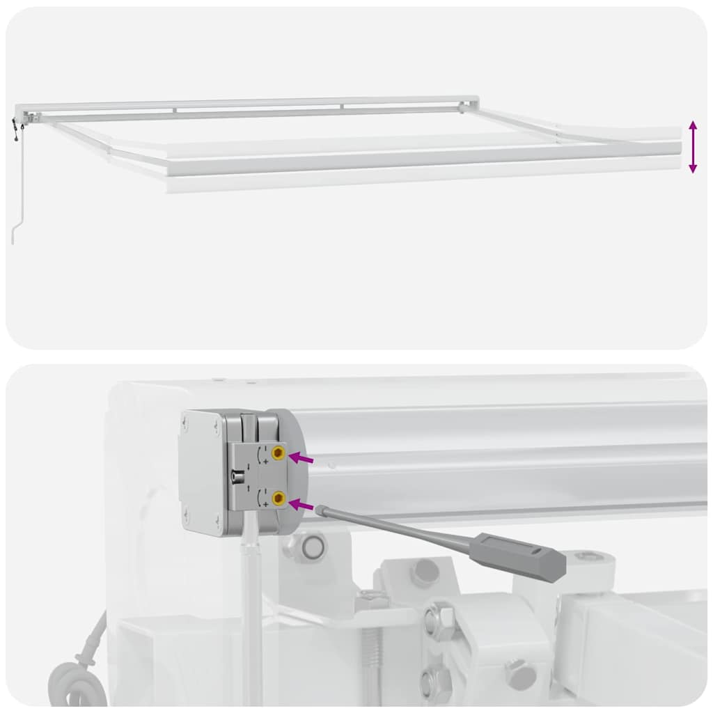 vidaXL Einziehbare Markise Orange und Braun 350 x 250 cm