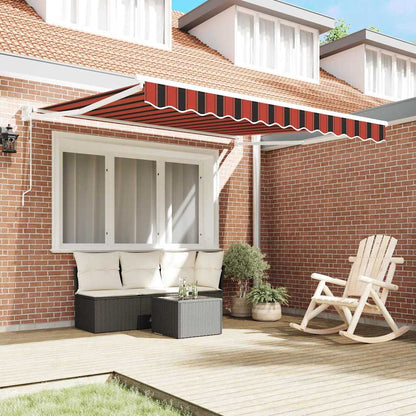 vidaXL Markise Orange und Braun 350 x 250 x 165 cm Polyester