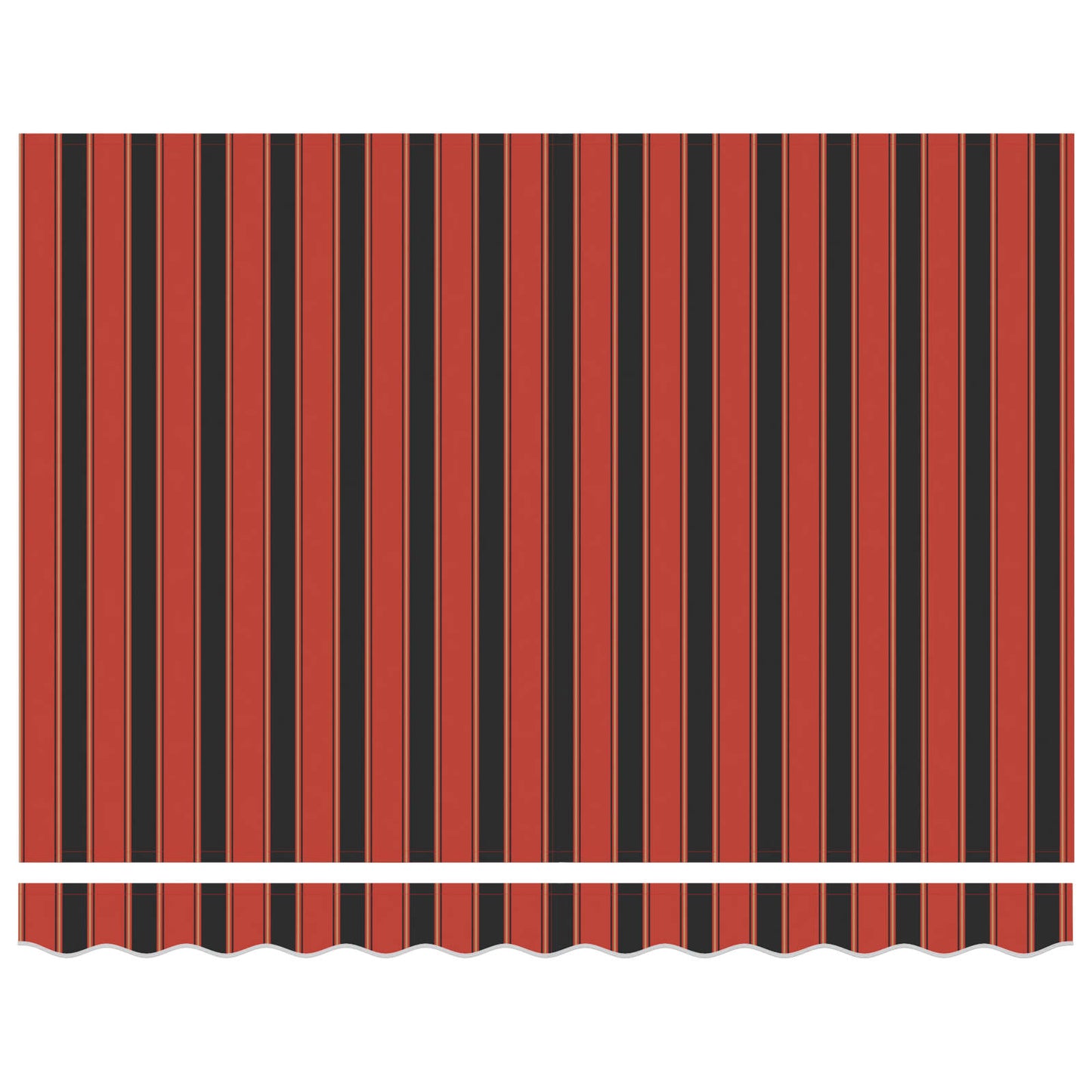 vidaXL Markise Rot und Schwarz 350 x 250 x 165 cm