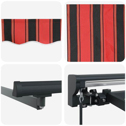 vidaXL Einziehbare Markise Orange und Schwarz 350 x 250 cm