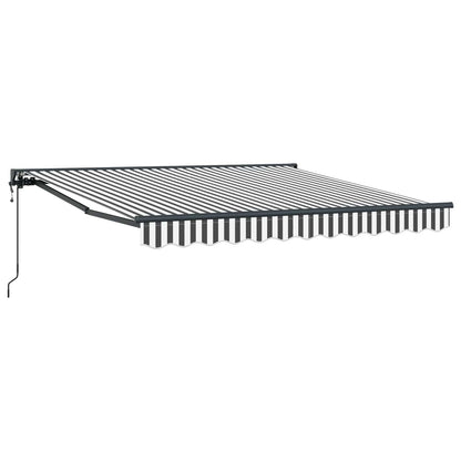 vidaXL Einziehbare Markise Anthrazit und Weiß 350 x 250 cm