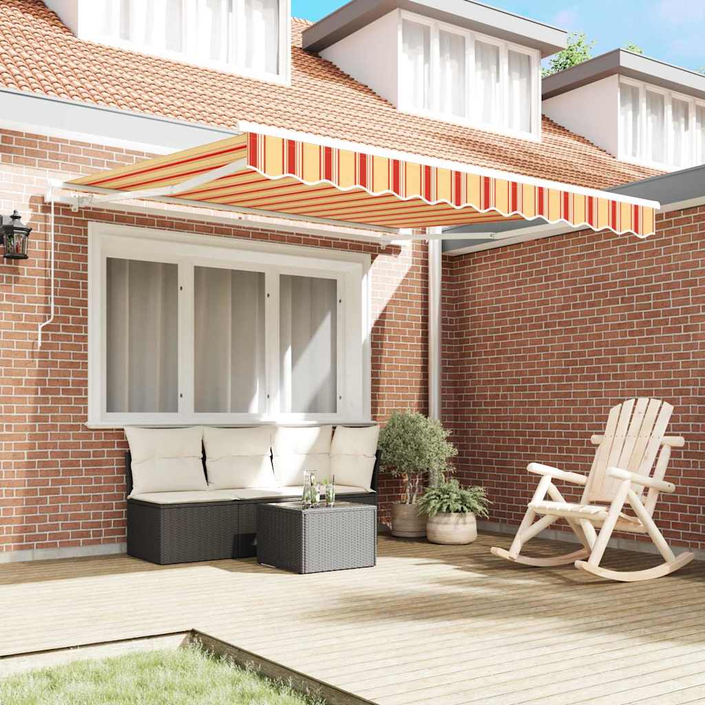vidaXL Markise Gelb und Orange 350 x 250 x 165 cm Polyester