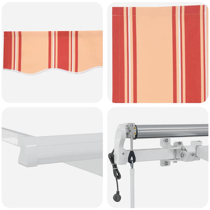 vidaXL Einziehbare Markise Gelb und Orange 350 x 250 cm Stoff