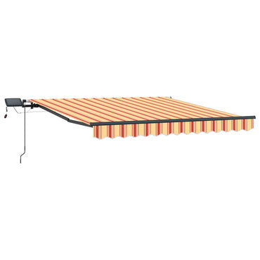 vidaXL Einziehbare Markise Gelb und Orange 350 x 250 cm Stoff