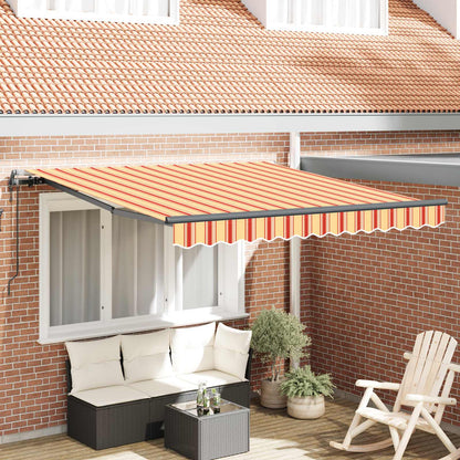 vidaXL Einziehbare Markise Gelb und Orange 350 x 250 cm