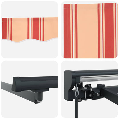 vidaXL Einziehbare Markise Mehrfarbig 350 x 250 cm