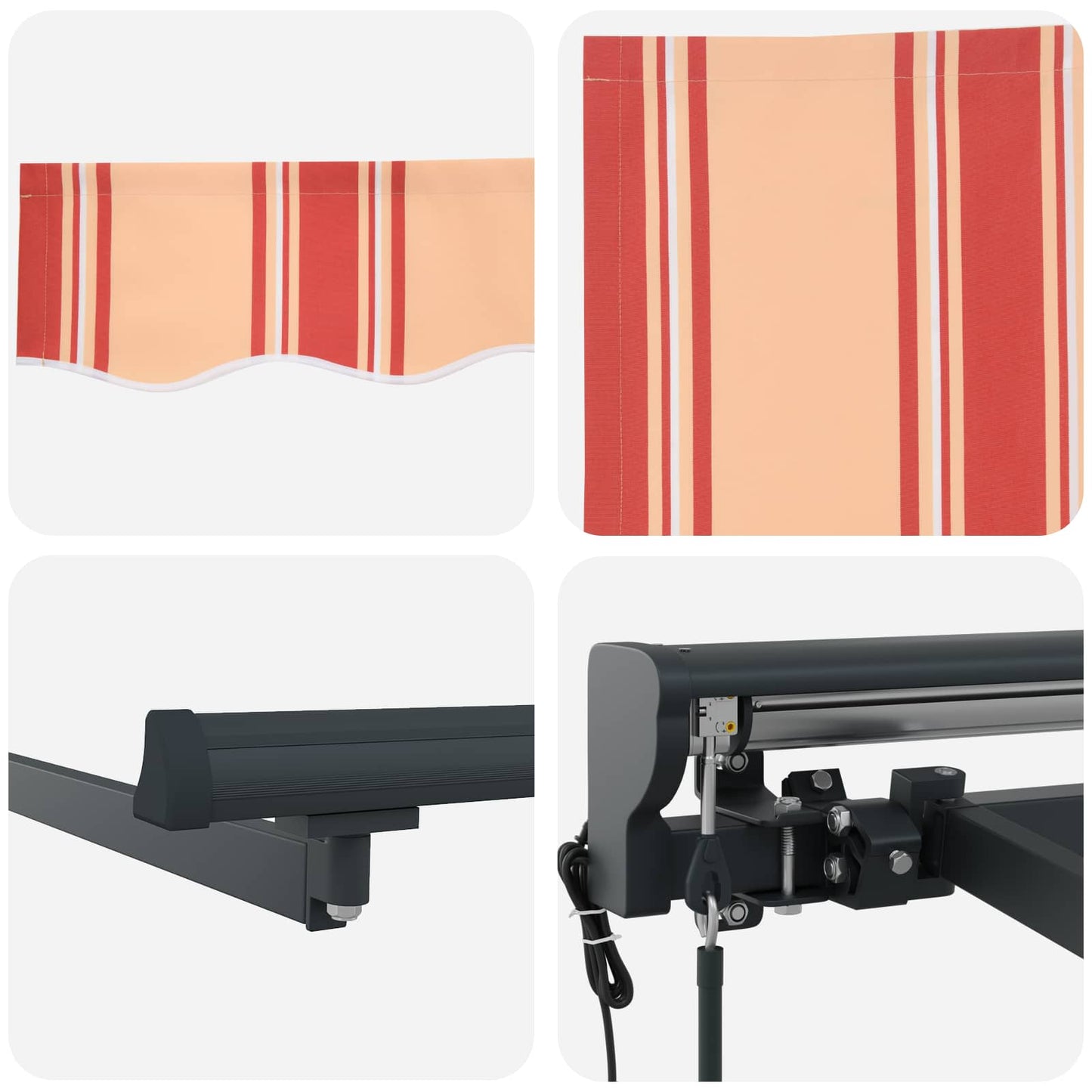 vidaXL Einziehbare Markise Mehrfarbig 350 x 250 cm
