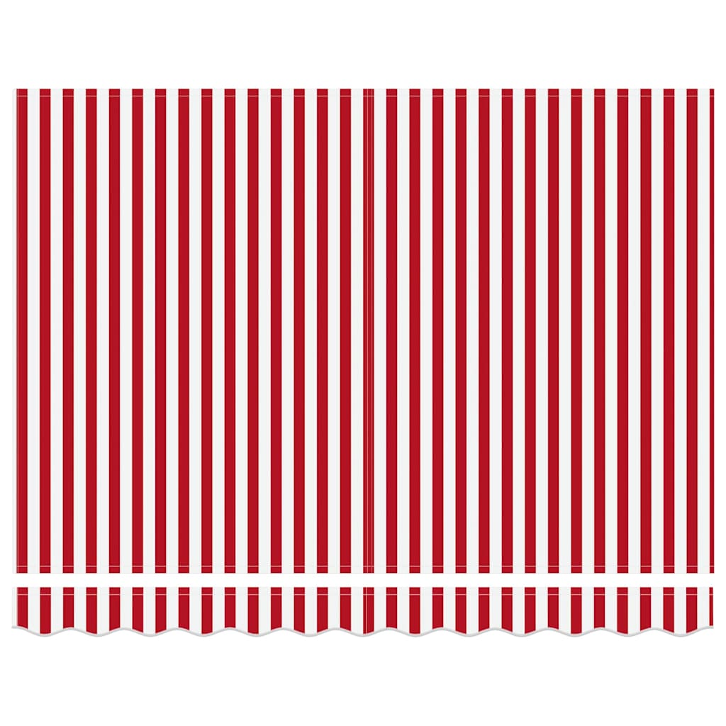 Einziehbare Markise Rot und Weiß 350 x 250 cm