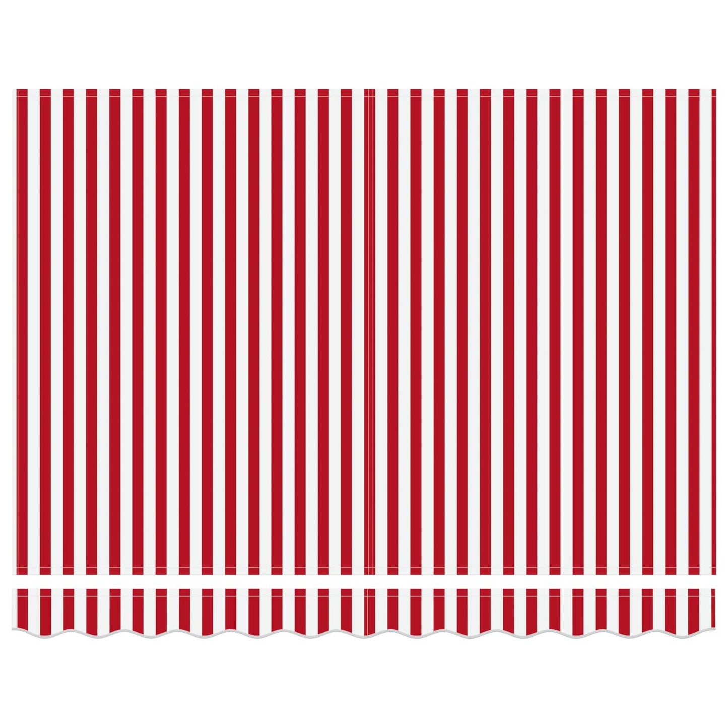 vidaXL Einziehbare Markise Rot und Weiß 350 x 250 cm