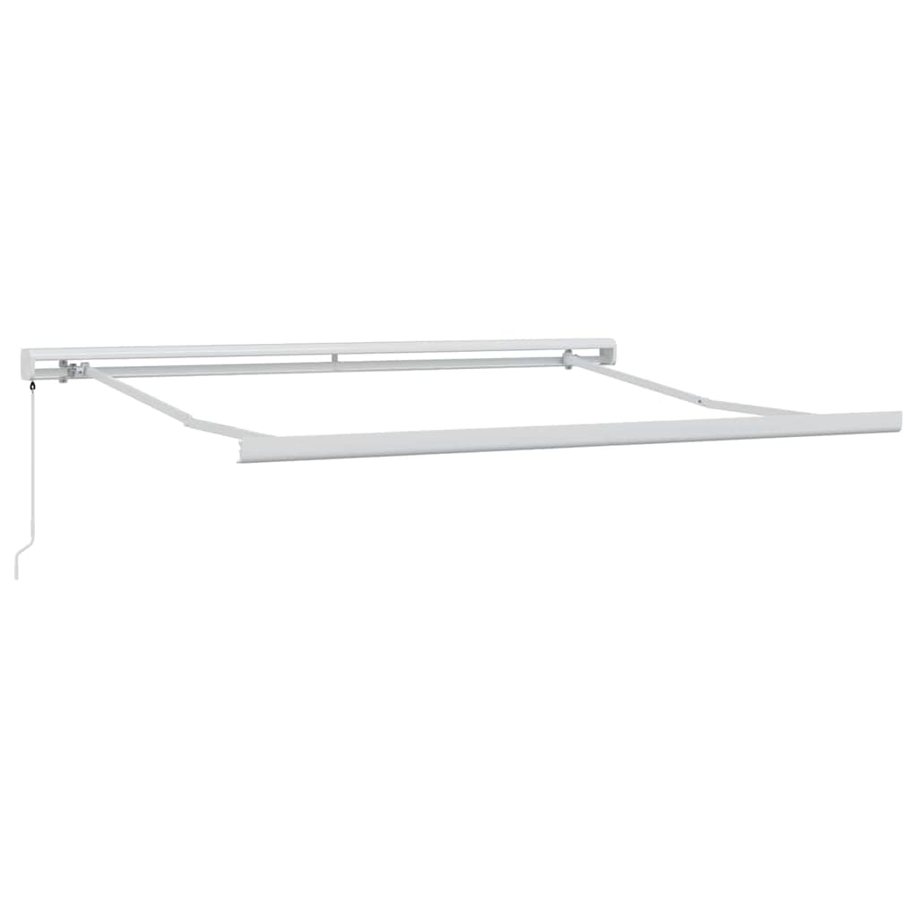 vidaXL Einziehbare Markise Rot und Weiß 350 x 250 cm Stoff und Metall