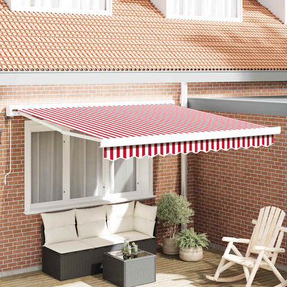 vidaXL Markise Rot und Weiß 350 x 250 x 165 cm Polyester und Aluminium