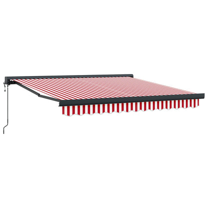 vidaXL Markise Rot und Weiß 350 x 250 x 165 cm Polyester und Aluminium