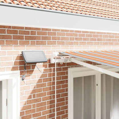 Einziehbare Markise Mehrfarbig 350 x 250 cm Stoff und Stahl