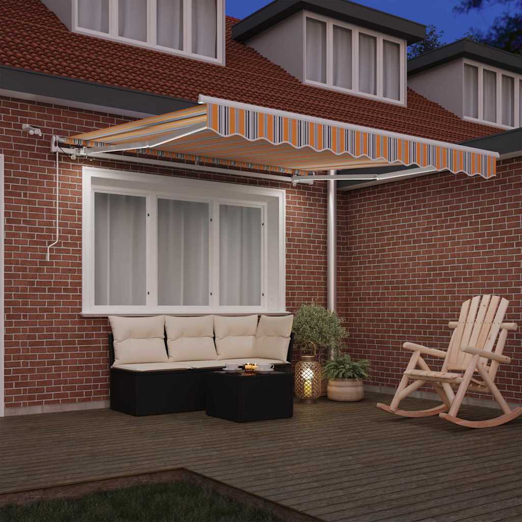 vidaXL Einziehbare Markise Mehrfarbig 350 x 250 cm