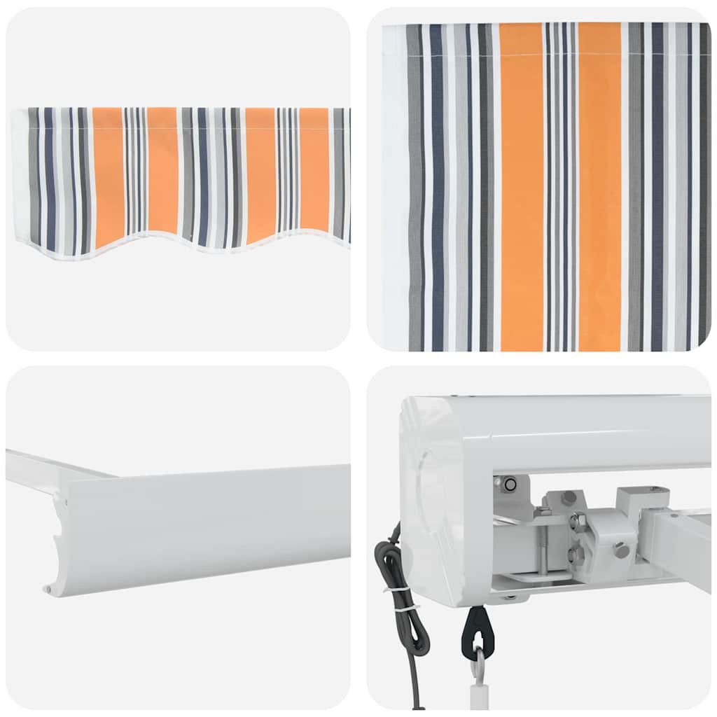 vidaXL Markise Mehrfarbig 350 x 250 x 165 cm Polyester und Aluminium