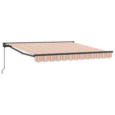 vidaXL Einziehbare Markise Blau und Orange 350 x 250 cm