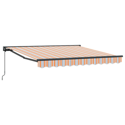 vidaXL Einziehbare Markise Blau und Orange 350 x 250 cm