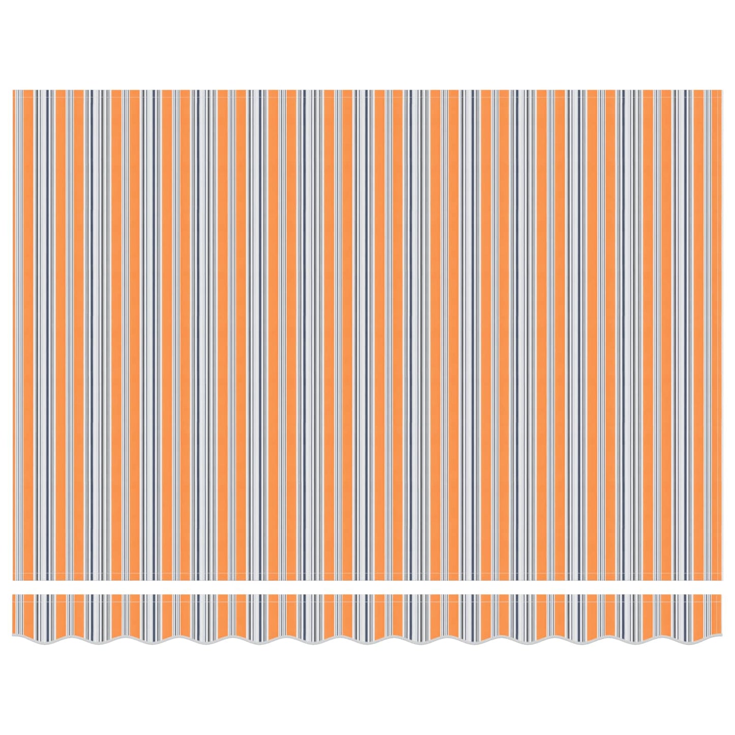 vidaXL Einziehbare Markise Blau und Orange 350 x 250 cm