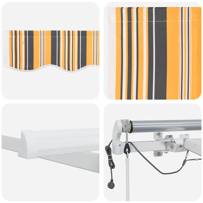 vidaXL Einziehbare Markise Mehrfarbig 350 x 250 cm