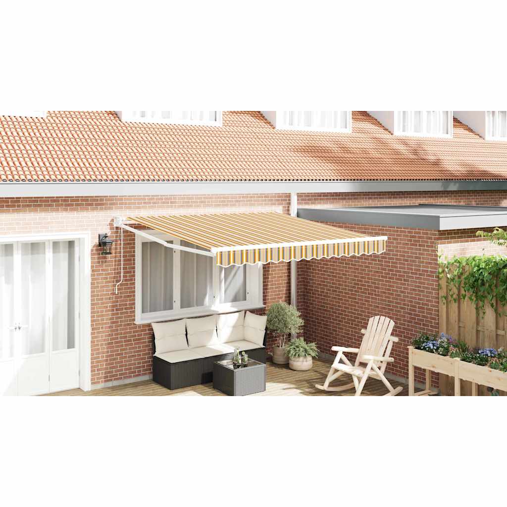 vidaXL Einziehbare Markise Mehrfarbig 350 x 250 cm
