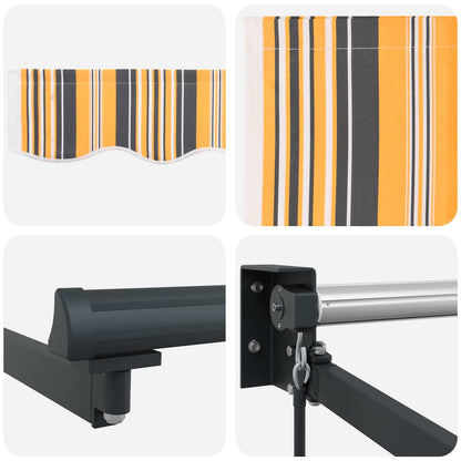 vidaXL Einziehbare Markise Mehrfarbig 350 x 250 cm